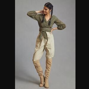 Anthropologie Maeve Deep V-Neck Blouse - New - Size 14